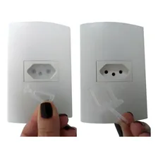 24 Protetores Tomada 10 Chaves Transparente Prot Choque BebĂȘ Foto mini 1