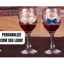 24 Taças 340ml Personalizadas Vidro Lembrancinha Casamento Cor Transparente Foto mini 4