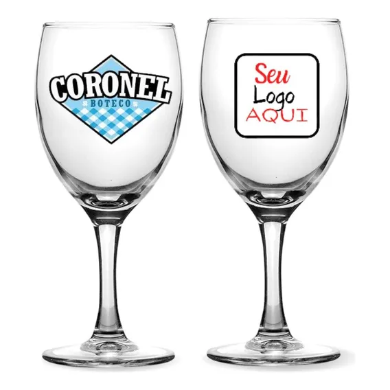 24 Taças 340ml Personalizadas Vidro Lembrancinha Casamento Cor Transparente Foto 1