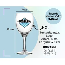24 Taças 340ml Personalizadas Vidro Lembrancinha Casamento Cor Transparente Foto mini 3