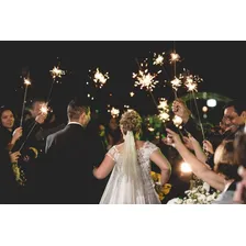 24 Velas Sparkles 45 Cm Para Casamento Sem Fumaça Estrelinha Foto mini  2