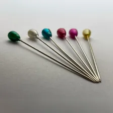 240 Alfinetes Em Disco Cabeça Bola Colorida - Patchwork Cabeça Maior 5.5 Colorido Foto mini 2