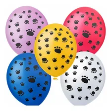25 Bexiga Balão Patinha Patrulha Decoração Festa Aniversário Cor Sortida Pata Cachorro Foto  mini 1