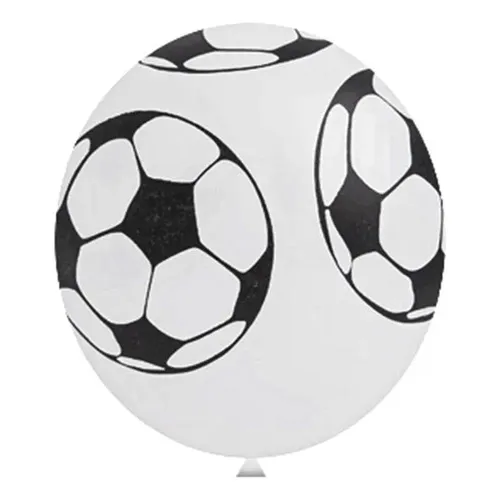 25 Bexiga Para Aniversário Arco De Bolas Futebol Artlatex Cor Branco Foto 1