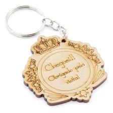 25 Lembrancinha Chaveiro Personalizado Maternidade Cheguei Cor Ocre Foto mini 1