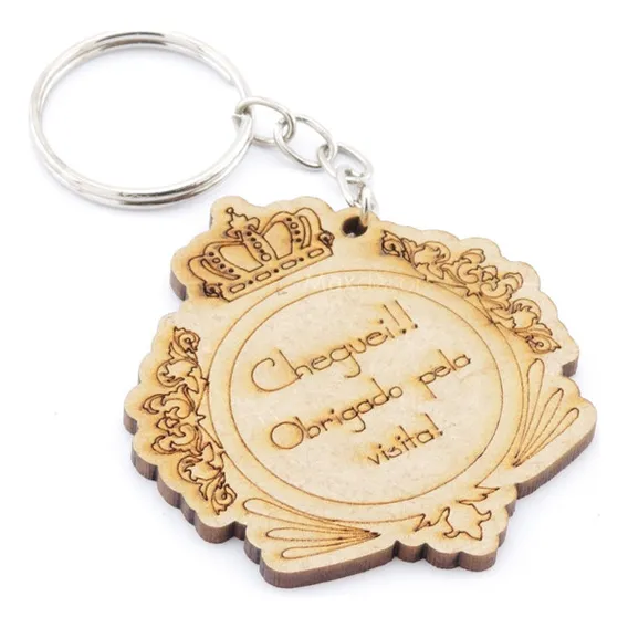 25 Lembrancinha Chaveiro Personalizado Maternidade Cheguei Cor Ocre Foto 1