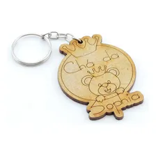 25 Lembrancinha Chaveiro Personalizado Maternidade Ursinho Cor Ocre Foto mini 1