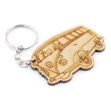 25 Lembrancinha Chaveiro Personalizado Mdf Kombi Corujinha Cor Ocre Foto  mini 1