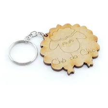 25 Lembrancinha Chaveiro Personalizado Mdf Ovelhinha Cor Ocre Foto  mini 1