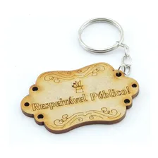 25 Lembrancinha Chaveiro Personalizado Mdf Placa De Circo Cor Ocre Foto mini 1