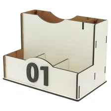 25 Porta Guardanapo Canudos Temperos Condimentos Mdf Branco Foto mini  2