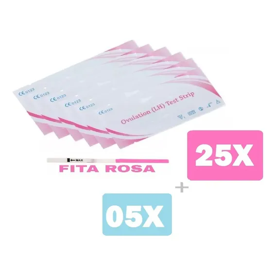 25 Testes Ovulação y 5 Testes Gravidez Tira Rosa Foto 1