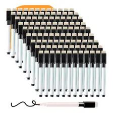 250 Canetas Pretas Para Quadro Branco Com Apagador E Imã Tinta Preto Foto mini 2