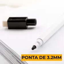 250 Canetas Pretas Para Quadro Branco Com Apagador E Imã Tinta Preto Foto mini 4