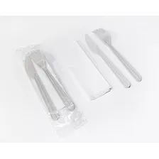 250 Kit Garfo Faca Reforçados C/ Guardanapo Embalado 1 A 1 Foto  mini 1