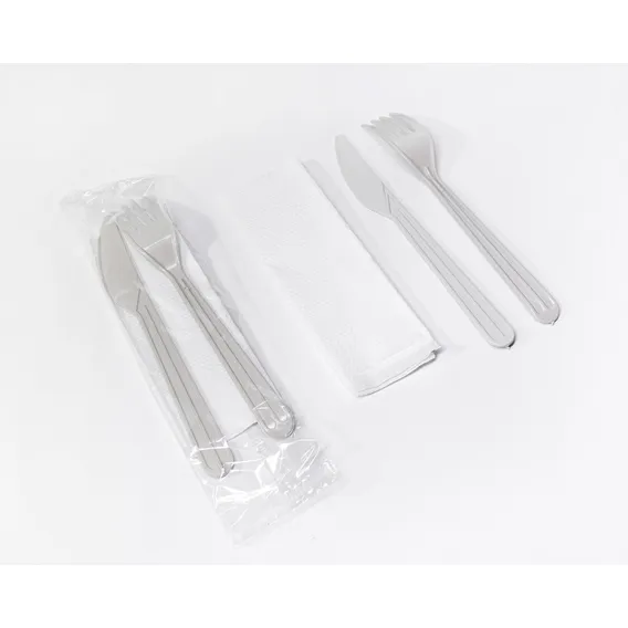 250 Kit Garfo Faca Reforçados C/ Guardanapo Embalado 1 A 1 Foto 1