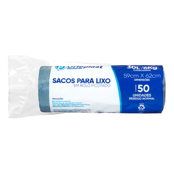 250 Saco De Lixo 30 Litros Em Rolo Bobina Foto 1