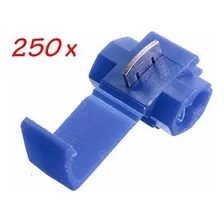 250pçs Conector Derivação Emenda Cabos Fios Azul 1,5 A 2,5mm Foto  mini 1