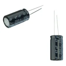 25x Capacitor Eletrolítico 47uf X 250v 105º Kit C/25 Peças Foto mini 1