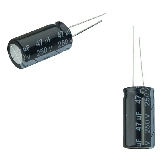 25x Capacitor Eletrolítico 47uf X 250v 105º Kit C/25 Peças Foto 1