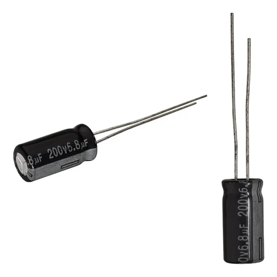 25x Capacitor Eletrolítico 6,8uf X 200v 105º Kit C/25 Peças Foto 1