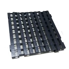 2pçs Estrado 50x50cm Pallet Palete Deck Estrado Plástico Cor Preto Foto mini  2