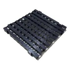 2pçs Estrado 50x50cm Pallet Palete Deck Estrado Plástico Cor Preto Foto  mini 1