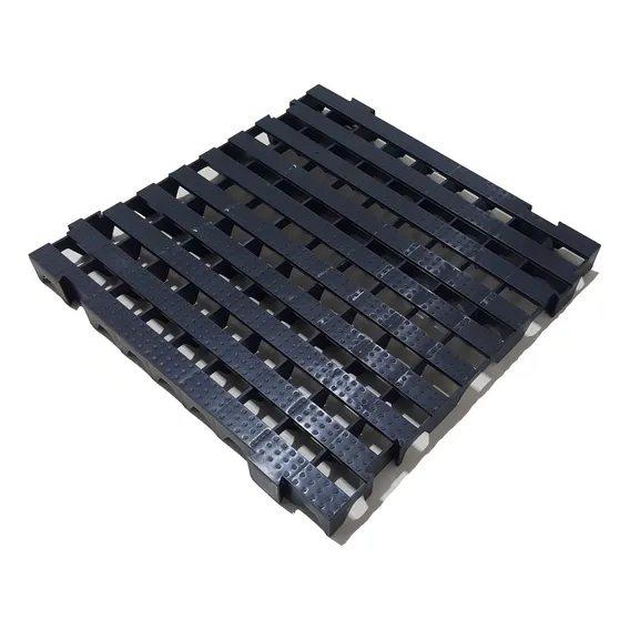 2pçs Estrado 50x50cm Pallet Palete Deck Estrado Plástico Cor Preto Foto 1