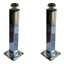 2 pé Para Móvel Cozinha Cromado Quadrado 20cm Regulável Aço Foto  mini 1