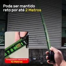 2Peças 10 Metros Trena Profissional Fita Métrica Fluorescente Retrátil Trava Foto mini 3