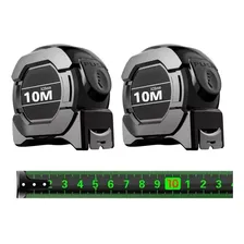 2Peças 10 Metros Trena Profissional Fita Métrica Fluorescente Retrátil Trava Foto mini 1