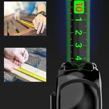 2Peças 10 Metros Trena Profissional Fita Métrica Fluorescente Retrátil Trava Foto mini 4