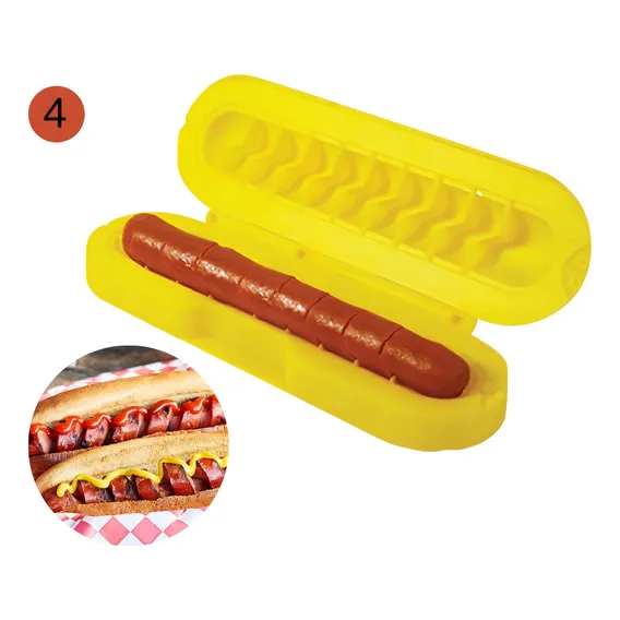 2un Suporte Cortador Salsicha Espiral Cachorro Quente Lanche Foto 1