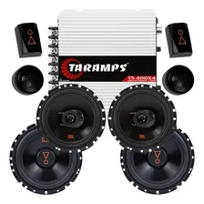 2vias Jbl+ Par Alto Falantes Jbl 6 Triaxial + M贸dulo Taramps Cor Preto Foto mini 1