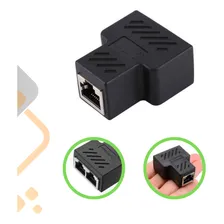 2x Adaptador Duplicador Cabo De Rede + 2x Cabos 5m Internet Foto mini 2