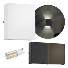 2x Arandela Mini Slim Focos Externa + 2 Leds G9 5w Foto mini 1