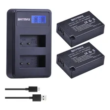 2x Bat Eria Lpe17 Carregador Duplo Lcd Canon T6s T6i T7i M3 Foto mini 1