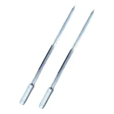 2x Espeto Espada Inox 40cm Cabo Revestido AlumÃnio Churrasco Foto mini 4