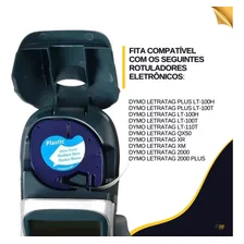 2x Fita Plástica CompatĂvel Dymo Letratag 12mm Branca 91201 Cor FITA BRANCA - LETRA PRETA Foto mini 3