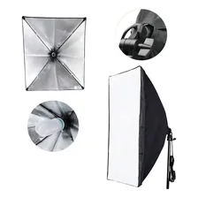 2x Kit Luz ContĂnua Softbox 50x70cm + TripĂ© 2m E27 EstĂșdio Foto mini 3