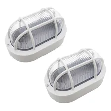 2x Luminária Arandela Tartaruga Branca Parede Externa Estrutura Branco 110v/220v (bivolt) Foto mini 1