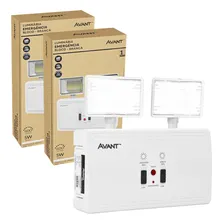 2x Luminária Bloco Emergência 600lm 2 Faróis Led 5w Bivolt Foto mini 1