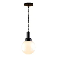2x Luminária Pendente Lustre Colonial G/ Leitoso 710 Preto 110V/220V Foto  mini 1