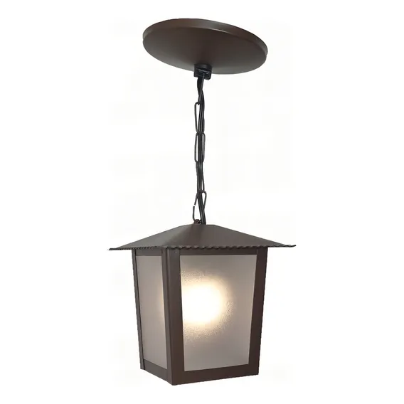 2x Lustre Pendente Colonial Quadrado L2c Marrom 110V/220V Foto 1