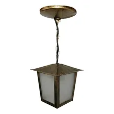 2x Lustre Pendente Colonial Quadrado L2c Ouro Velho Cor Dourado 110V/220V Foto mini 1