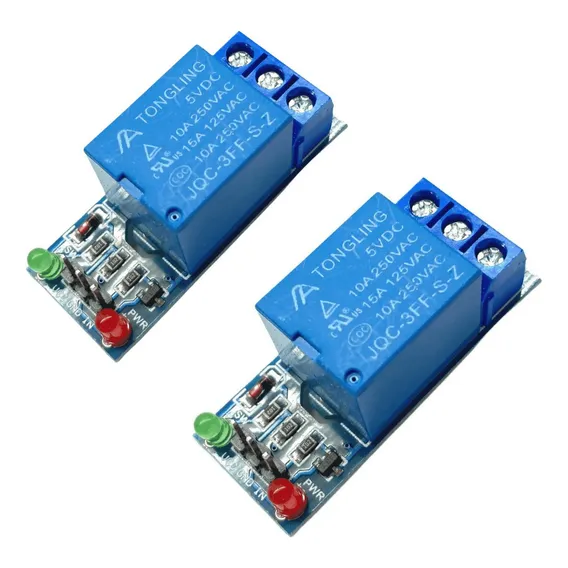 2x Módulo Relé Relay 5v 1 Canal Para Arduino Raspberry Nf-e Foto 1