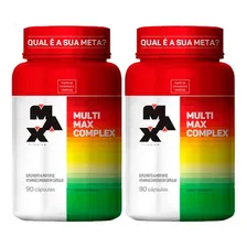2x Multivitaminico Multimax Complex 90 Cáps - Max Titanium Sabor Sem Sabor Foto mini 1