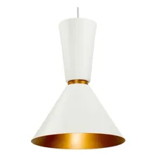 2x Pendente Lustre Rio Alumínio 31cm Balcão Mesa St836 Estrutura Branco Com Interior Cobre Foto mini  3