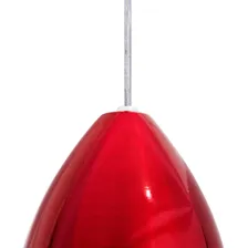 2x Pendente Soft Alumínio Copo Lustre Escovado Luminária Estrutura Vermelho com interno Branco 110V/220V (Bivolt) Foto mini 4