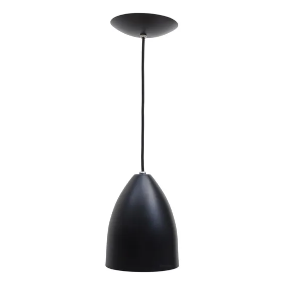 2x Pendente Soft Poptem Cone Aluminio Preto E Dourado Foto 1